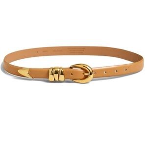 Madewell triple metal keeper belt in desert camel